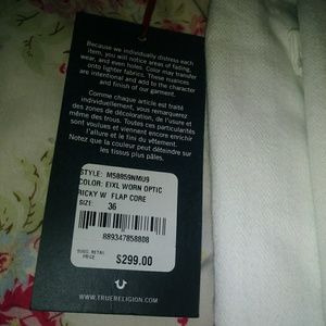 True religion size 36 straight